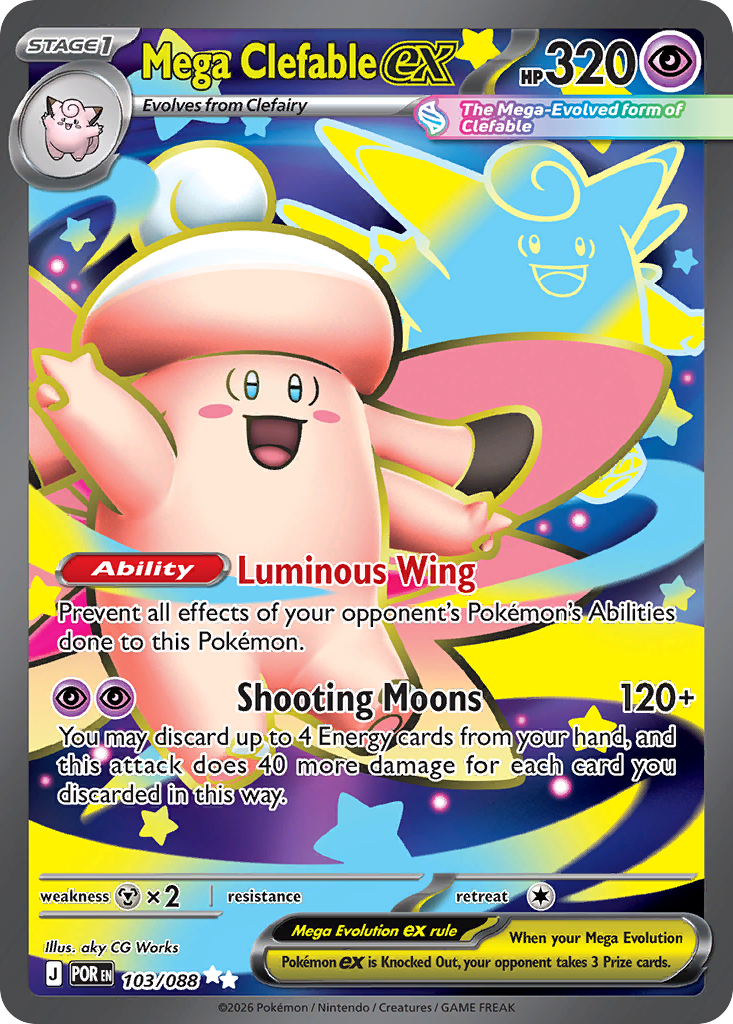 Mega Clefable ex – Perfect Order 103/088 Pokémon card