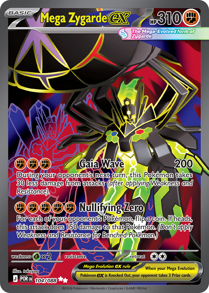 Mega Zygarde ex – Perfect Order 104/088 Pokémon card