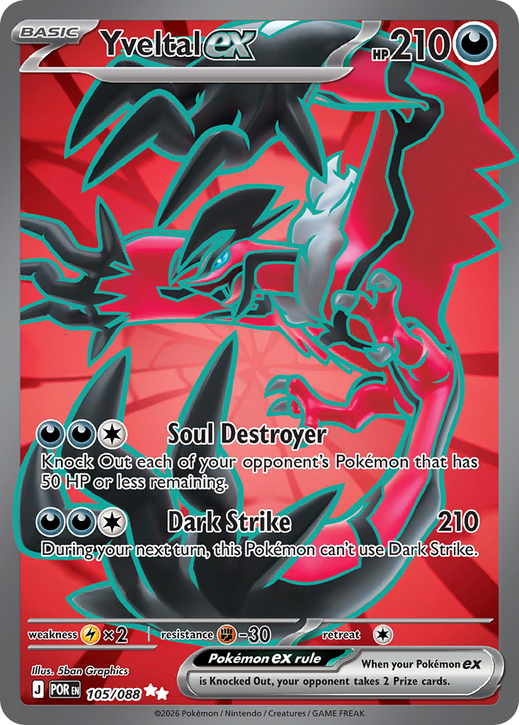 Yveltal ex – Perfect Order 105/088 Pokémon card