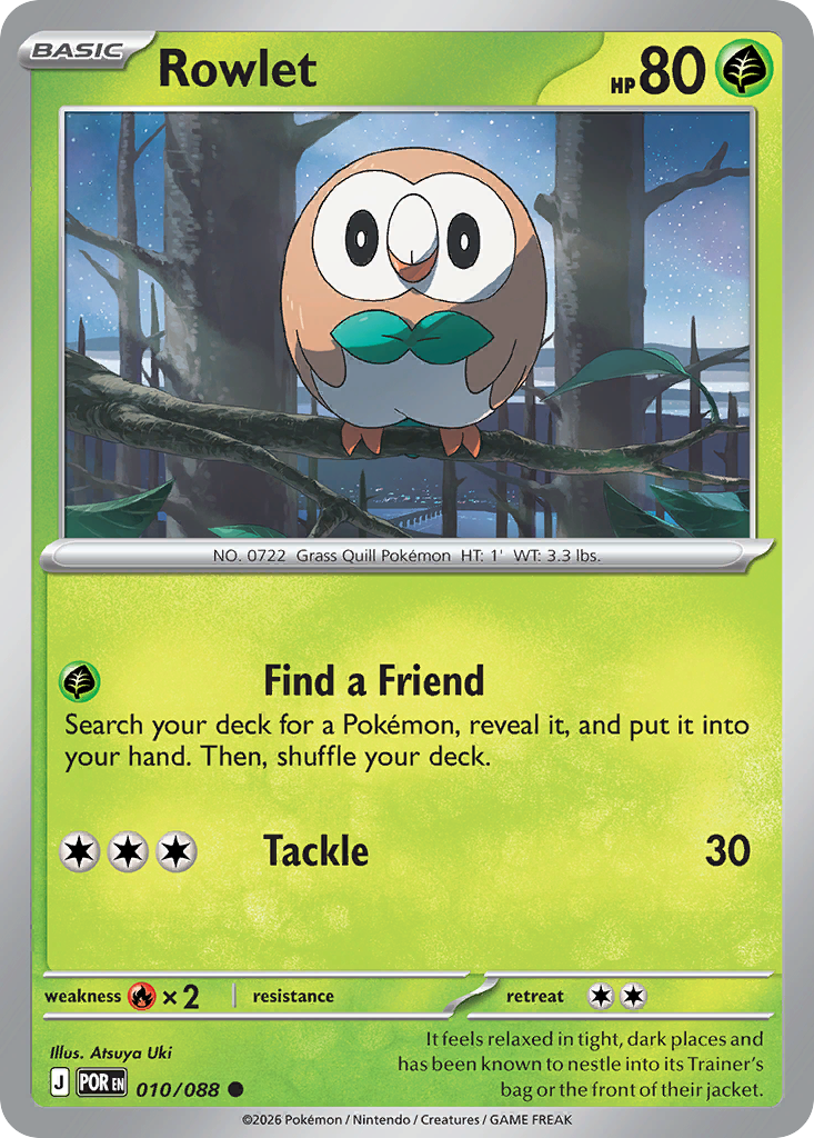Rowlet – Perfect Order 010/088 Pokémon card