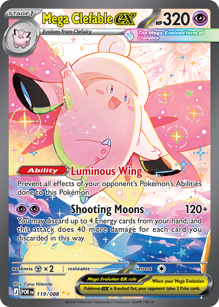 Mega Clefable ex – Perfect Order 119/088 Pokémon card