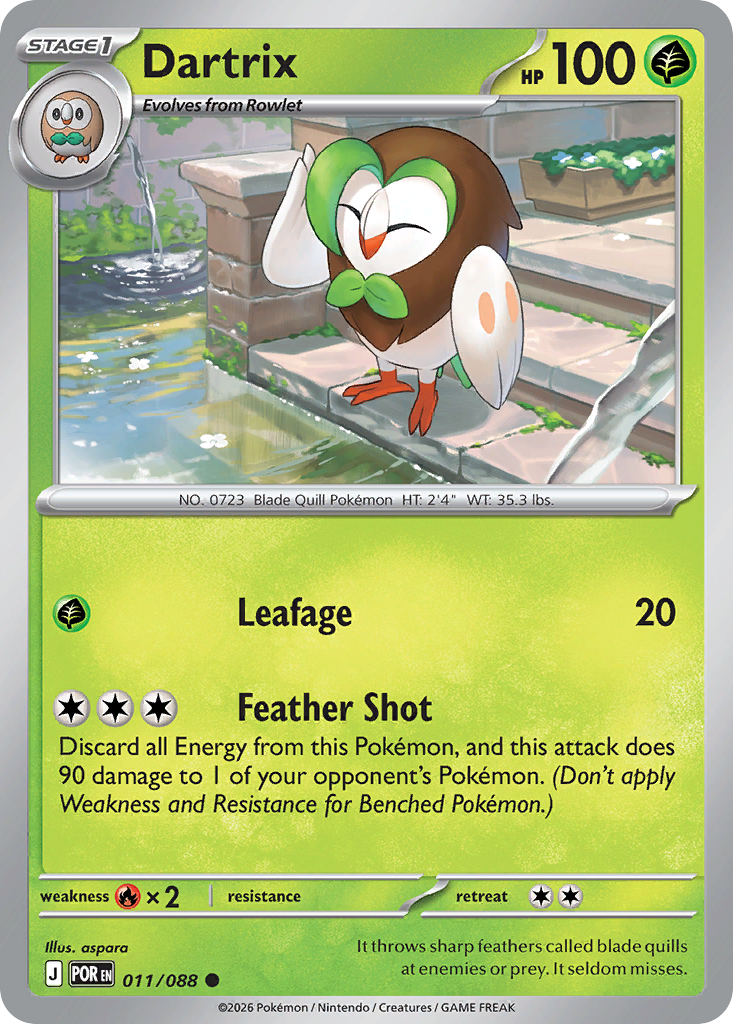 Dartrix – Perfect Order 011/088 Pokémon card
