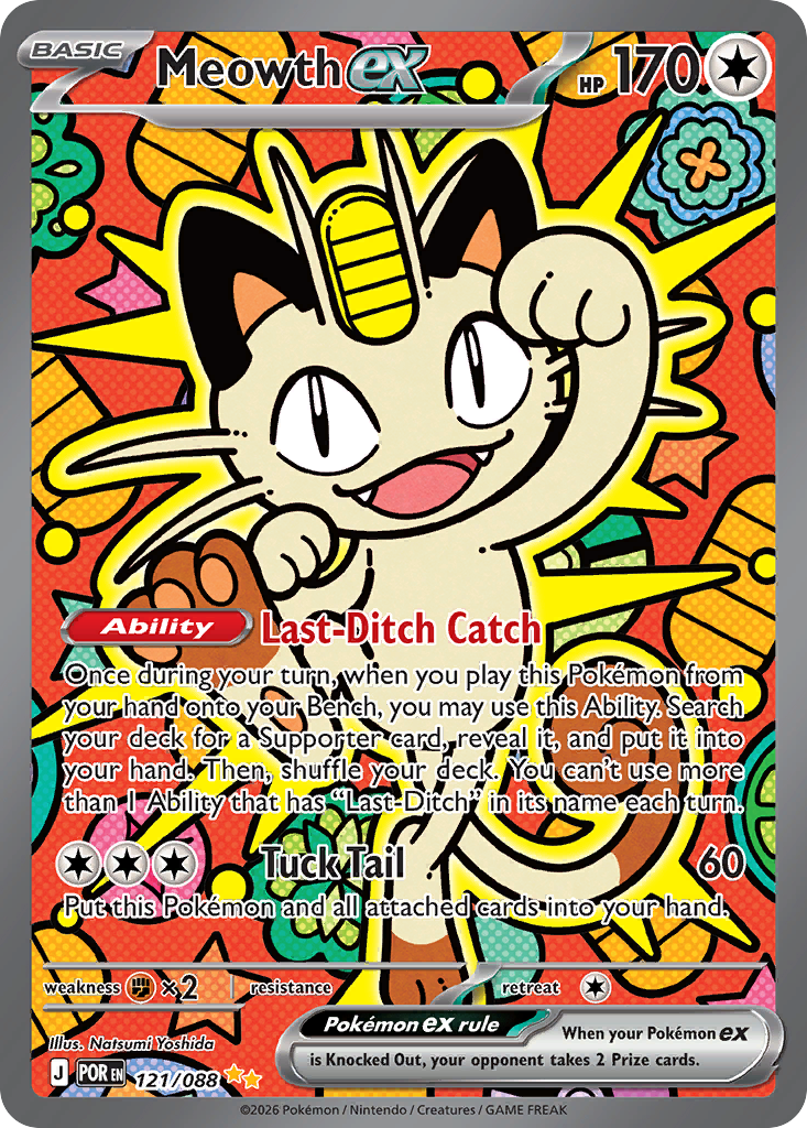 Meowth ex – Perfect Order 121/088 Pokémon card