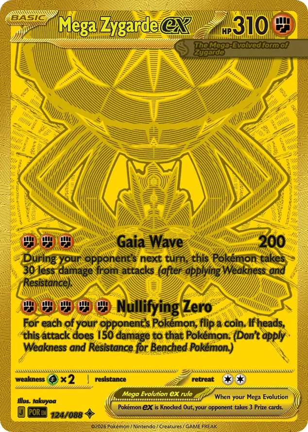 Mega Zygarde ex – Perfect Order 124/088 Pokémon card
