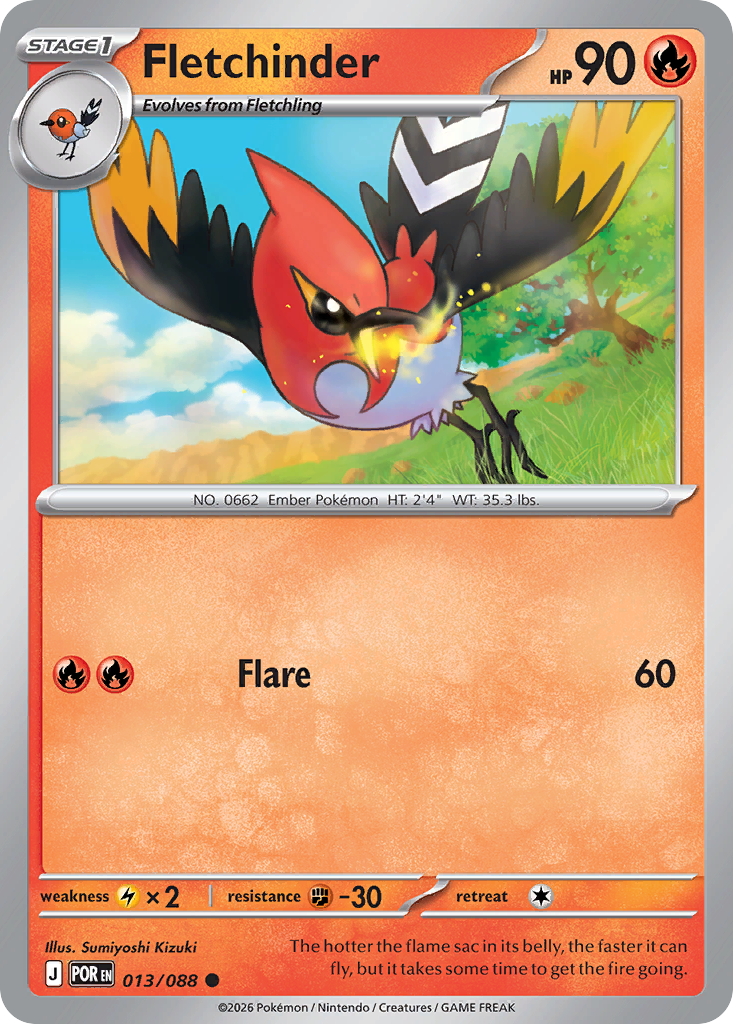 Fletchinder – Perfect Order 013/088 Pokémon card