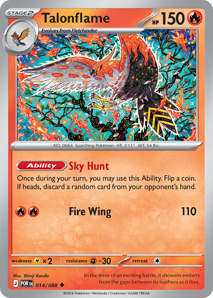 Talonflame – Perfect Order 014/088 Pokémon card