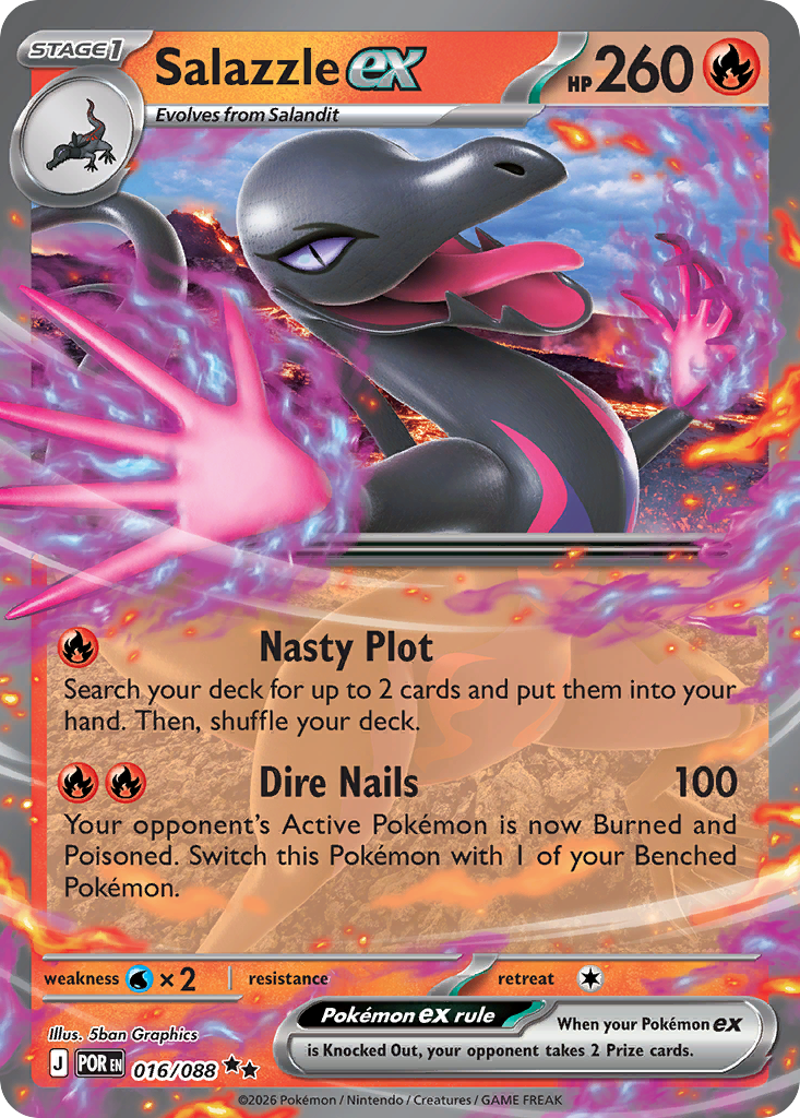 Salazzle ex – Perfect Order 016/088 Pokémon card
