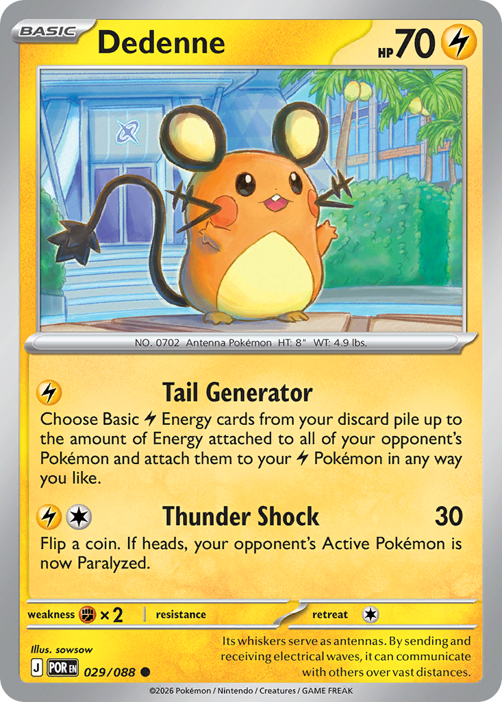 Dedenne – Perfect Order 029/088 Pokémon card