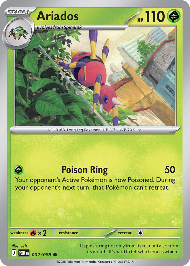 Ariados – Perfect Order 002/088 Pokémon card