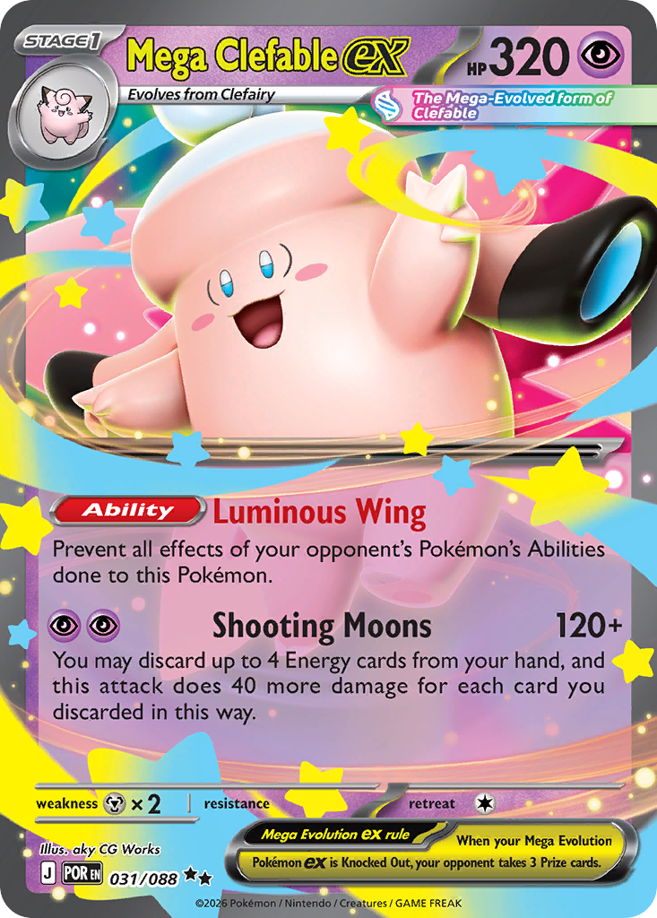 Mega Clefable ex – Perfect Order 031/088 Pokémon card