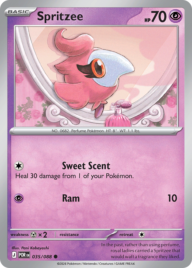 Spritzee – Perfect Order 035/088 Pokémon card