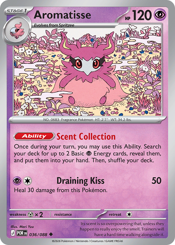 Aromatisse – Perfect Order 036/088 Pokémon card