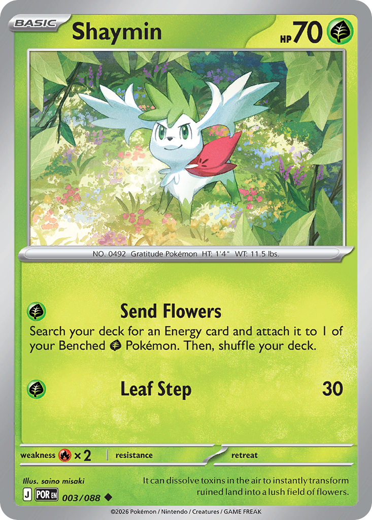 Shaymin – Perfect Order 003/088 Pokémon card