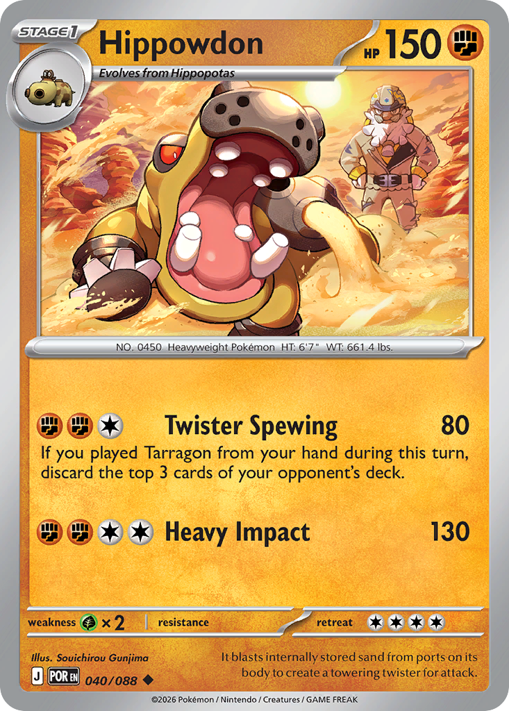 Hippowdon – Perfect Order 040/088 Pokémon card