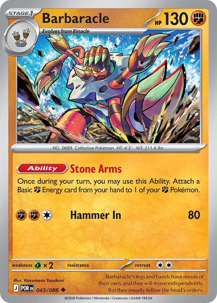Barbaracle – Perfect Order 043/088 Pokémon card