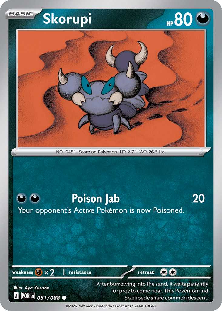 Skorupi – Perfect Order 051/088 Pokémon card