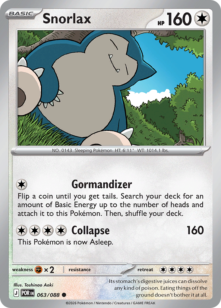 Snorlax – Perfect Order 063/088 Pokémon card