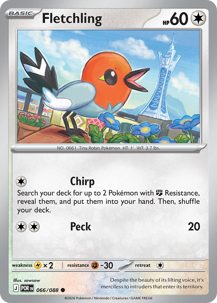 Fletchling – Perfect Order 066/088 Pokémon card