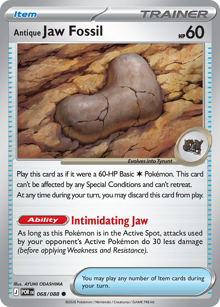 Antique Jaw Fossil – Perfect Order 068/088 Pokémon card