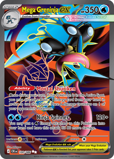 Mega Greninja ex - Chaos Rising 100