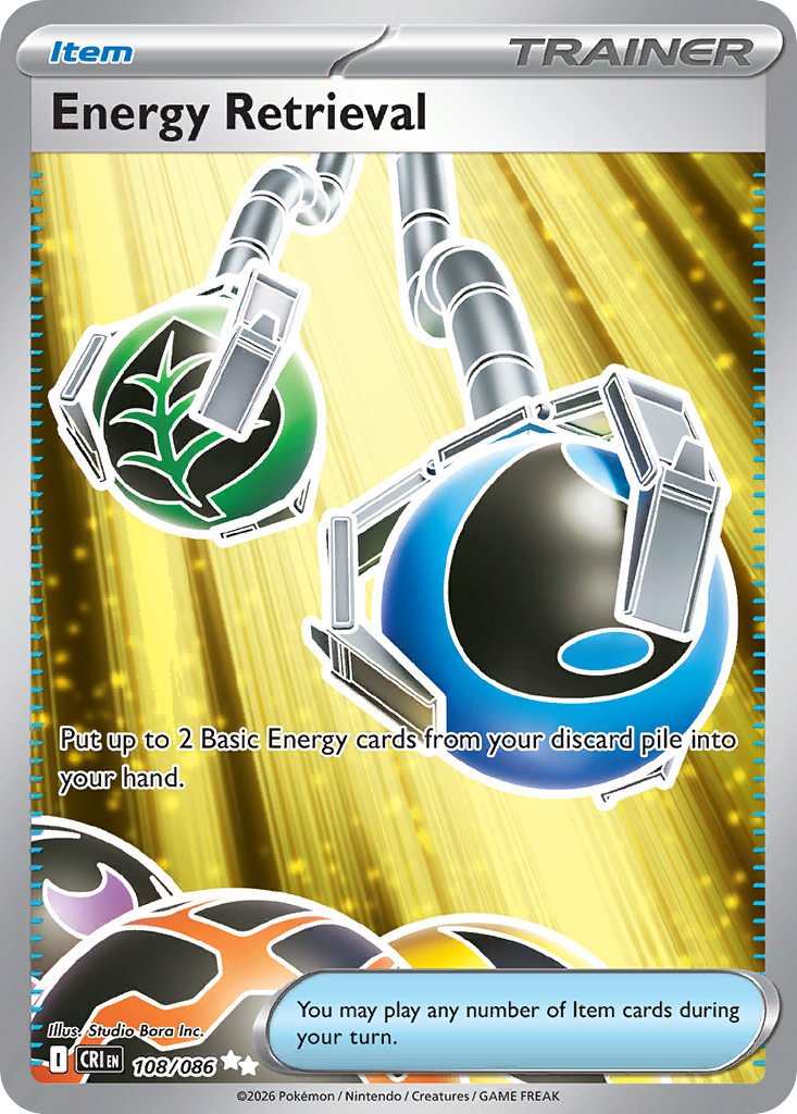 Energy Retrieval – Chaos Rising 108/086 Pokémon card