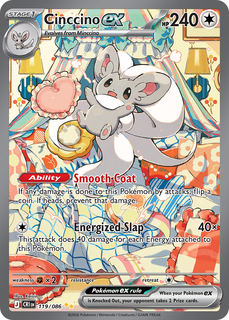 Cinccino ex – Chaos Rising 119/086 Pokémon card