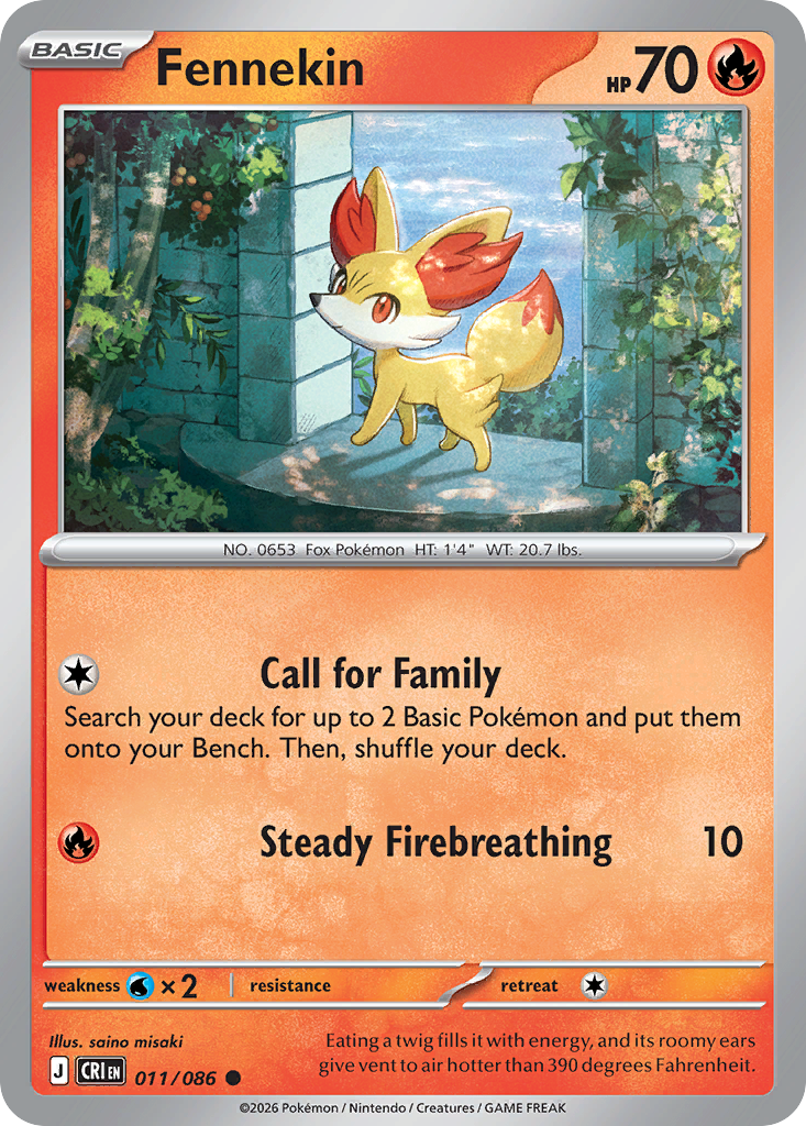 Fennekin – Chaos Rising 011/086 Pokémon card