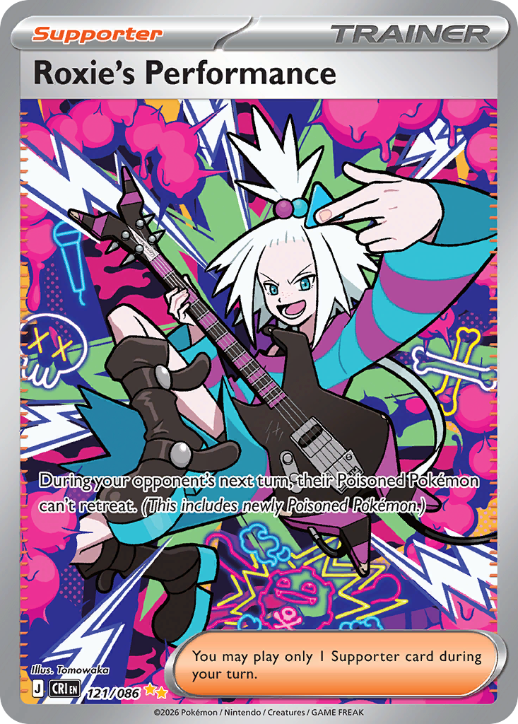 Roxie's Performance – Chaos Rising 121/086 Pokémon card