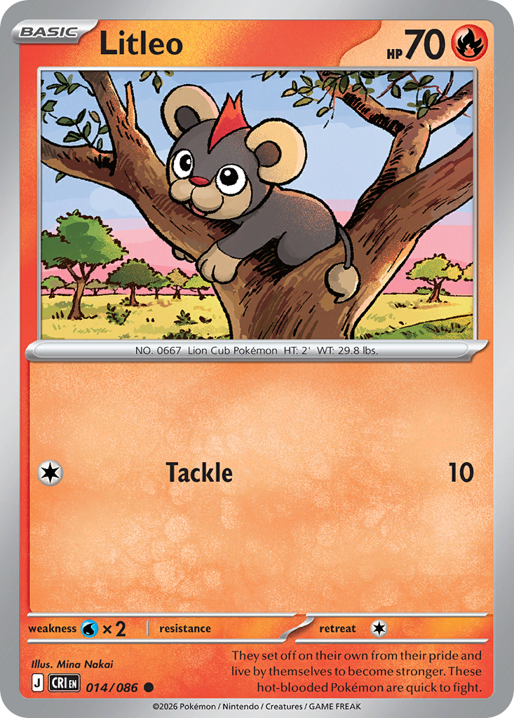 Litleo – Chaos Rising 014/086 Pokémon card