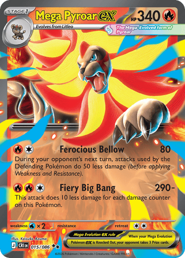Mega Pyroar ex - Chaos Rising 15