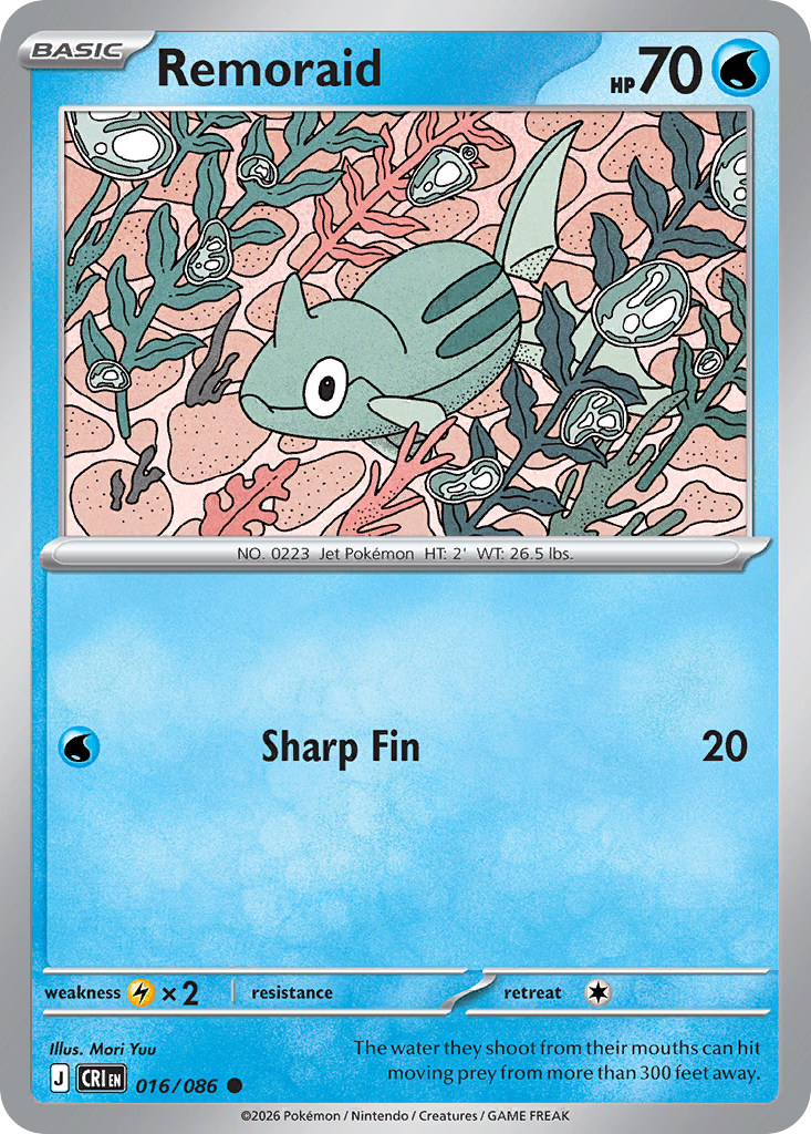 Remoraid – Chaos Rising 016/086 Pokémon card