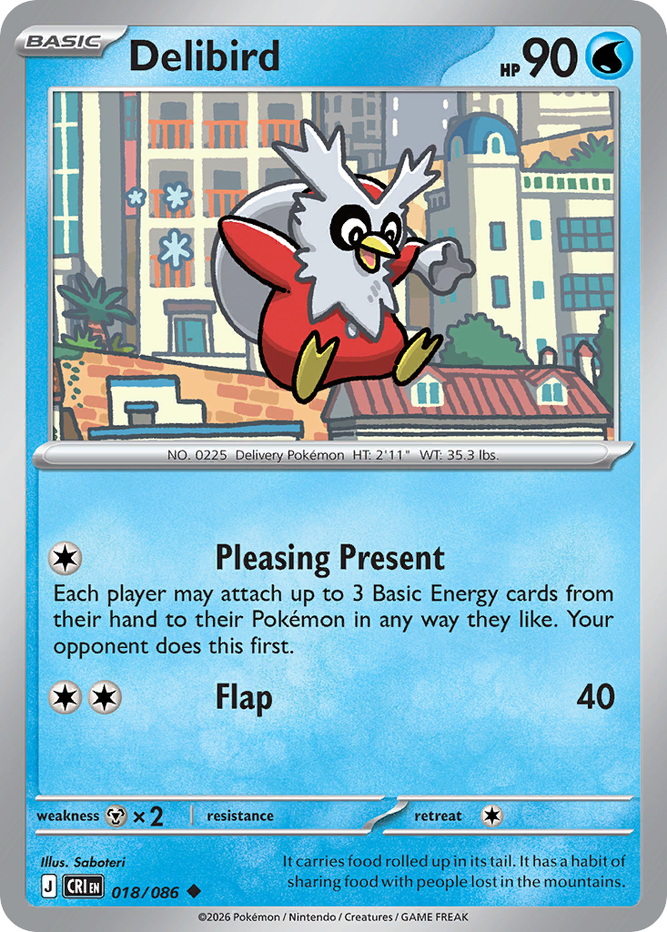 Delibird – Chaos Rising 018/086 Pokémon card