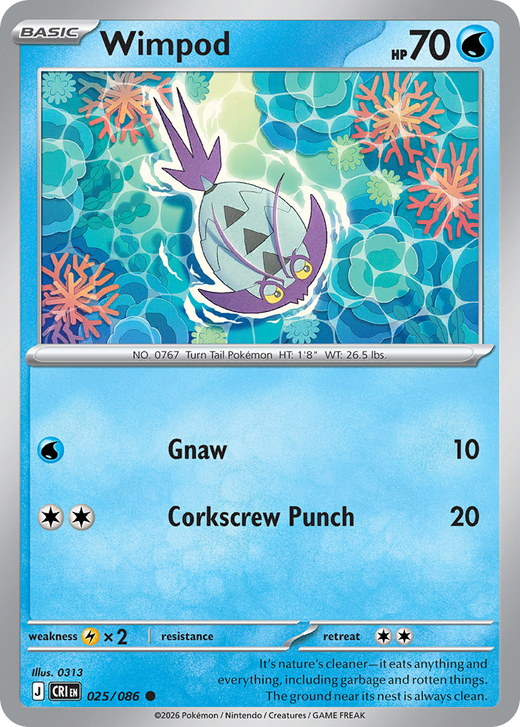 Wimpod – Chaos Rising 025/086 Pokémon card