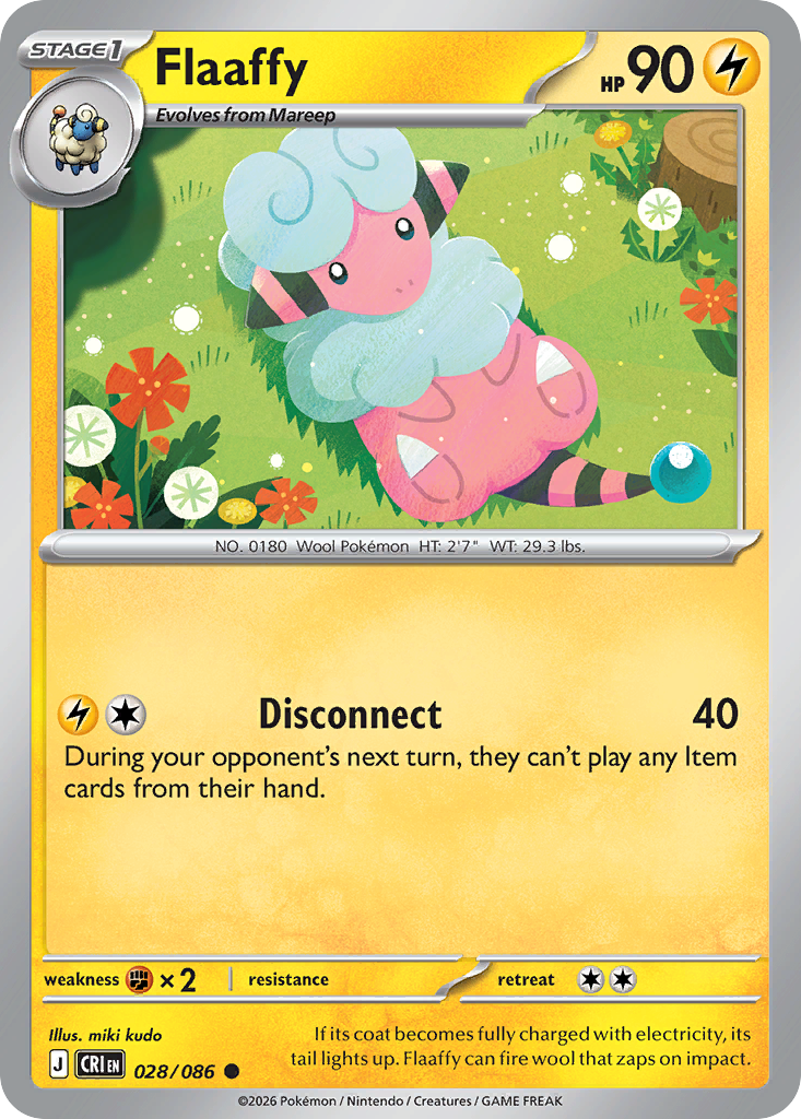 Flaaffy – Chaos Rising 028/086 Pokémon card