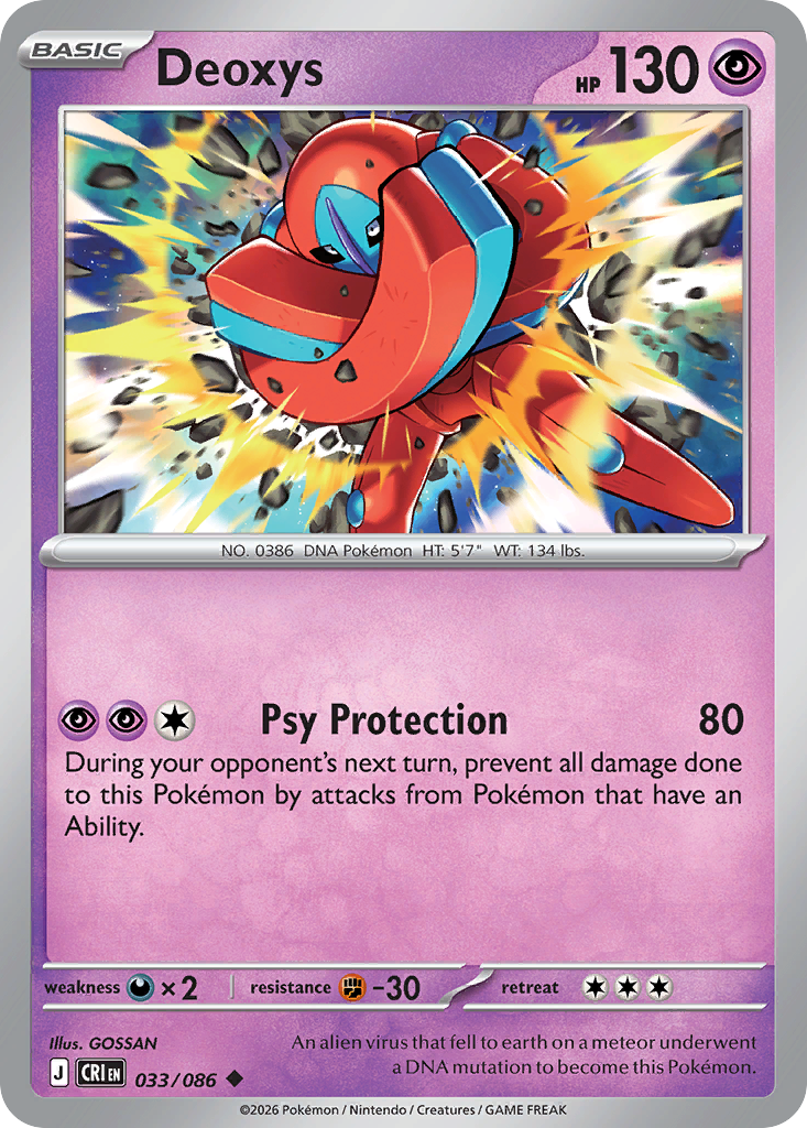 Deoxys – Chaos Rising 033/086 Pokémon card