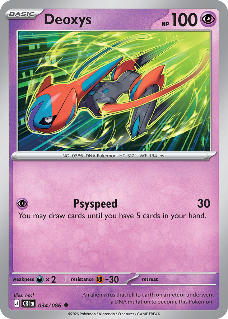 Deoxys – Chaos Rising 034/086 Pokémon card