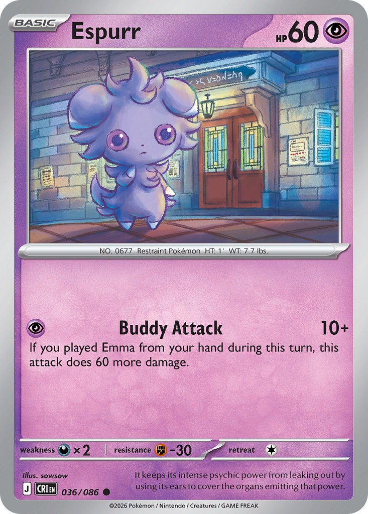 Espurr – Chaos Rising 036/086 Pokémon card