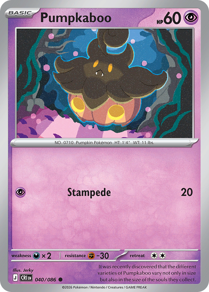 Pumpkaboo – Chaos Rising 040/086 Pokémon card