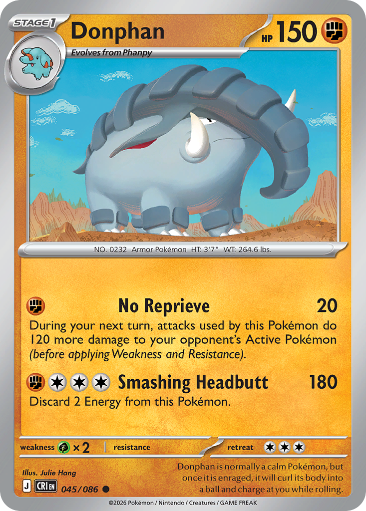 Donphan – Chaos Rising 045/086 Pokémon card