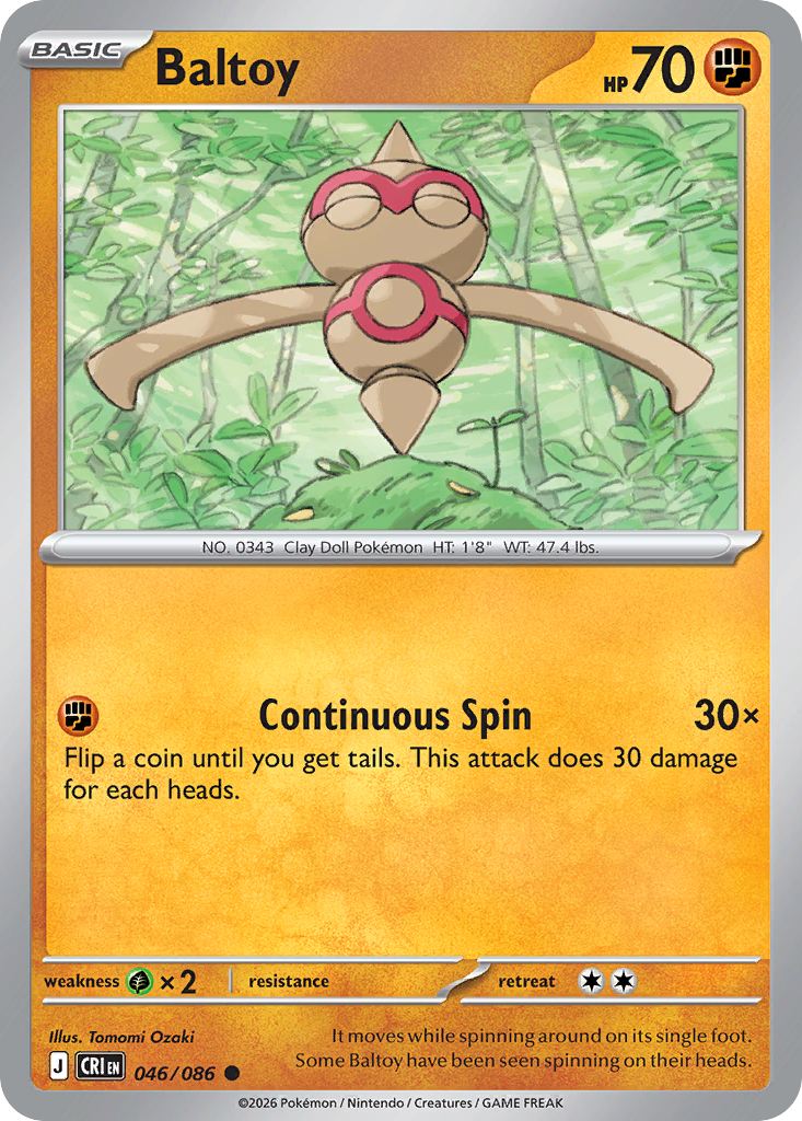 Baltoy – Chaos Rising 046/086 Pokémon card