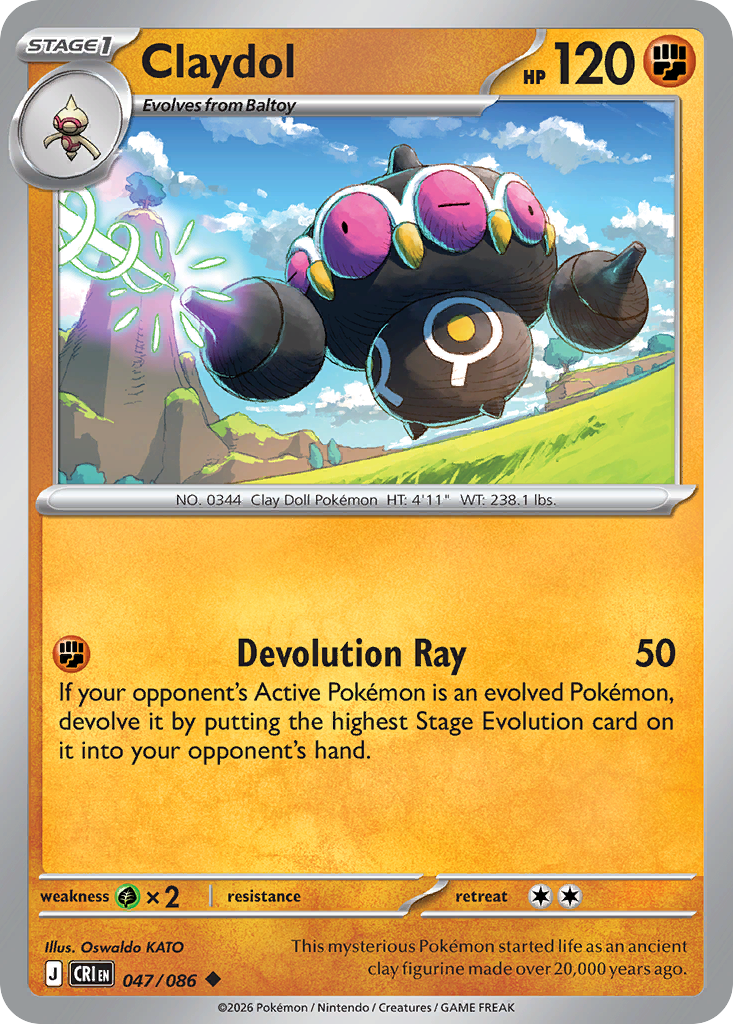 Claydol – Chaos Rising 047/086 Pokémon card