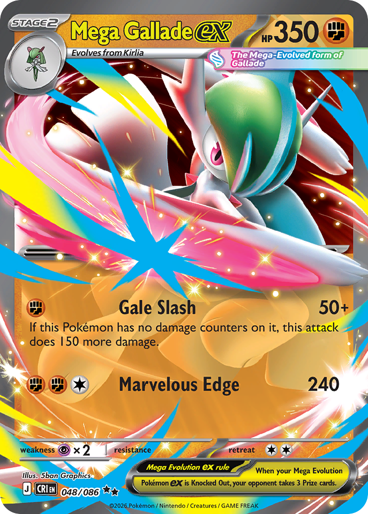 Mega Gallade ex – Chaos Rising 048/086 Pokémon card
