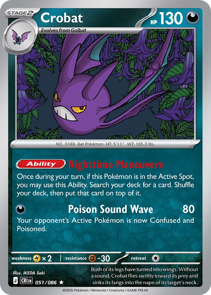 Crobat – Chaos Rising 051/086 Pokémon card