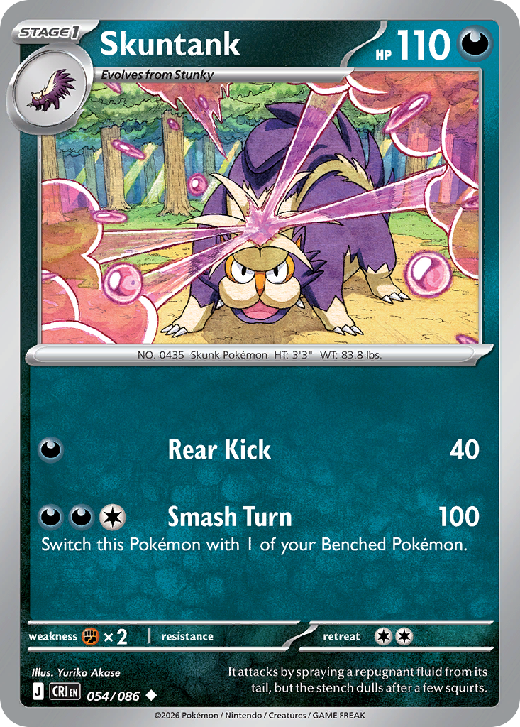Skuntank – Chaos Rising 054/086 Pokémon card