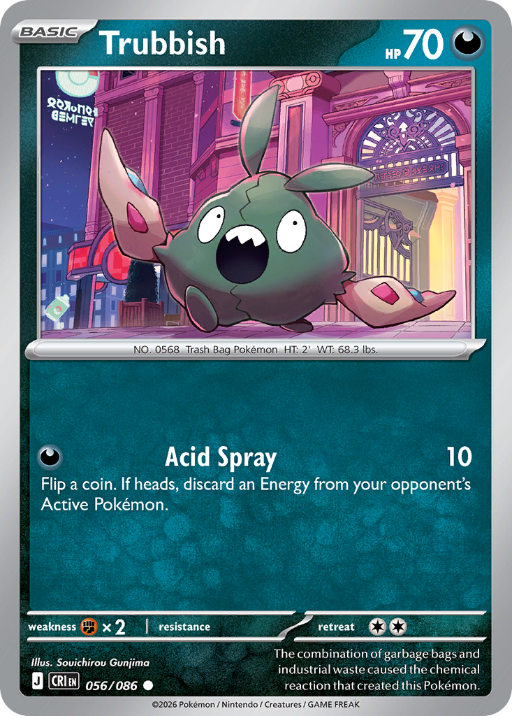 Trubbish – Chaos Rising 056/086 Pokémon card
