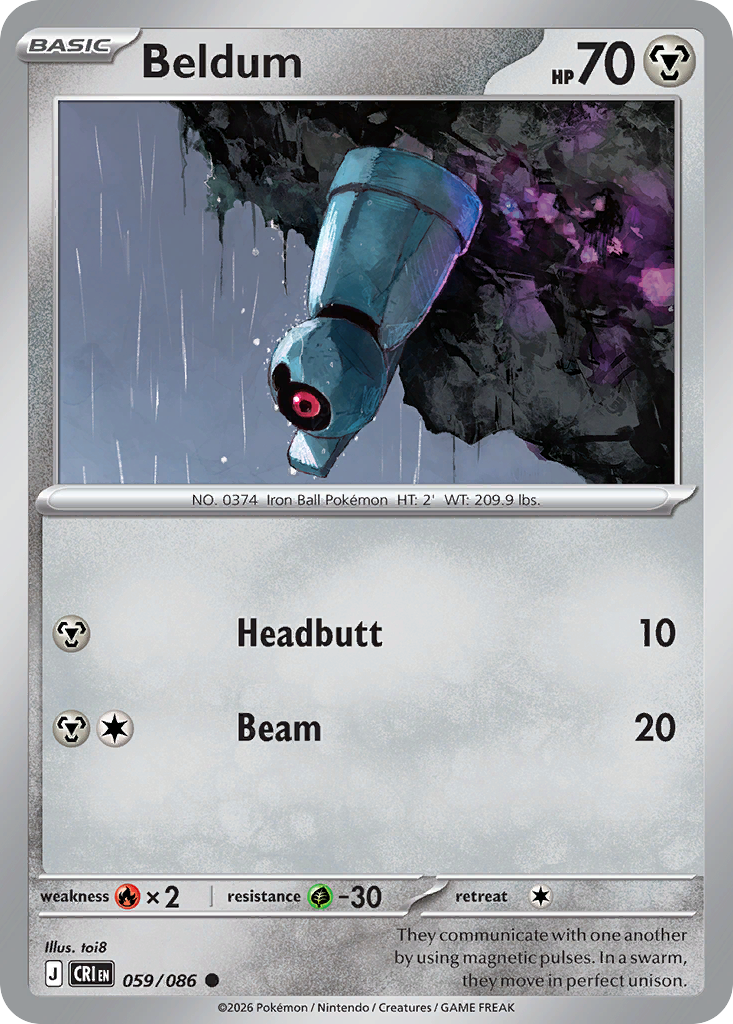 Beldum – Chaos Rising 059/086 Pokémon card