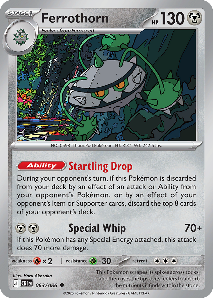 Ferrothorn – Chaos Rising 063/086 Pokémon card
