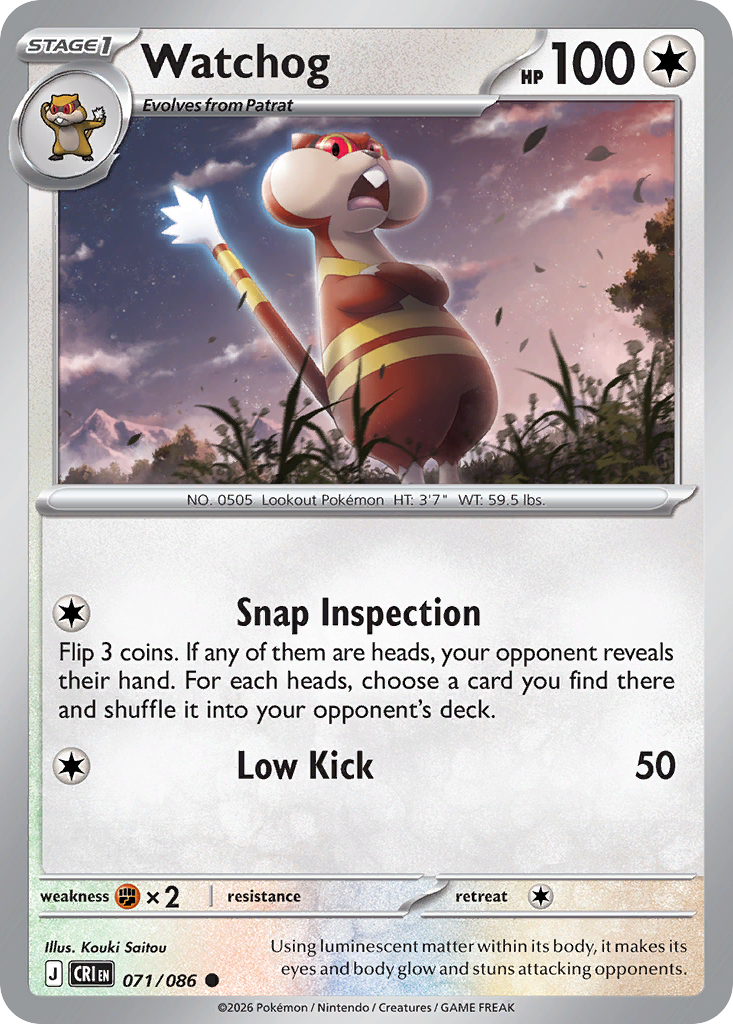 Watchog – Chaos Rising 071/086 Pokémon card