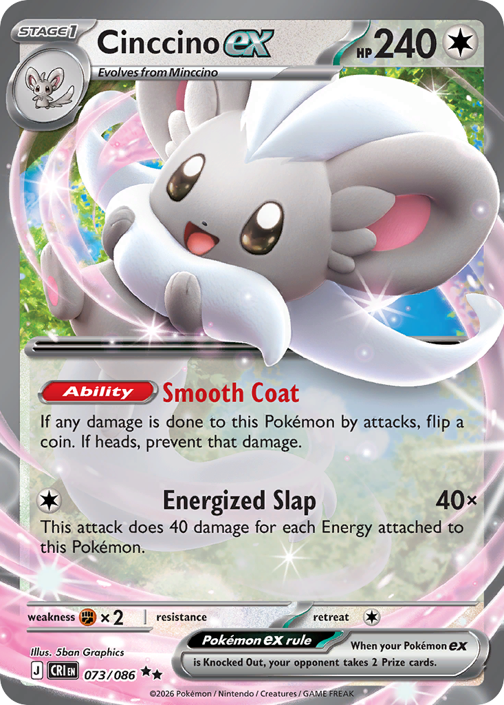 Cinccino ex – Chaos Rising 073/086 Pokémon card