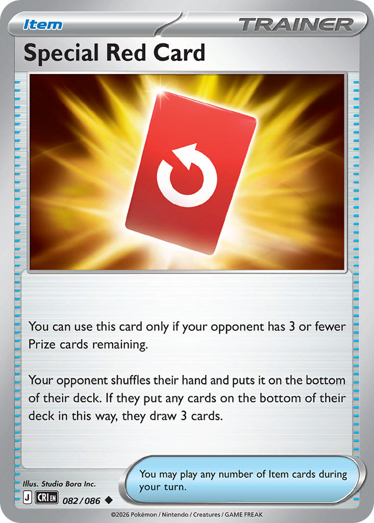 Special Red Card – Chaos Rising 082/086 Pokémon card